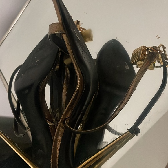 Tom Ford Authentic Lock Sandal Bronze Lizard High Heel! - Picture 5 of 6